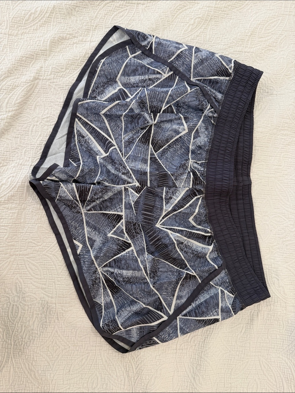 Champion Women's Black Geometric Athletic Shorts
